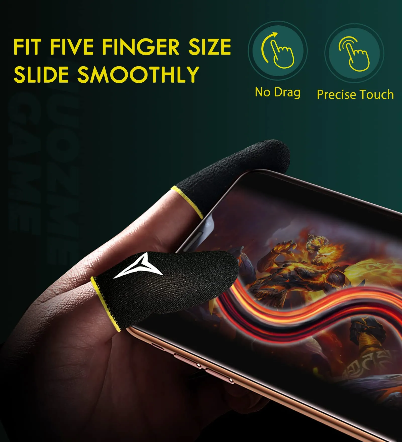 3 Colors 15 Pack E-Sports Light Model Gaming Finger Sleeves, 0.15mm Superconducting Nanofibers, Smooth Feel, Anti-Sweat, Extremely Thin, Fit All Touchscreen Devices