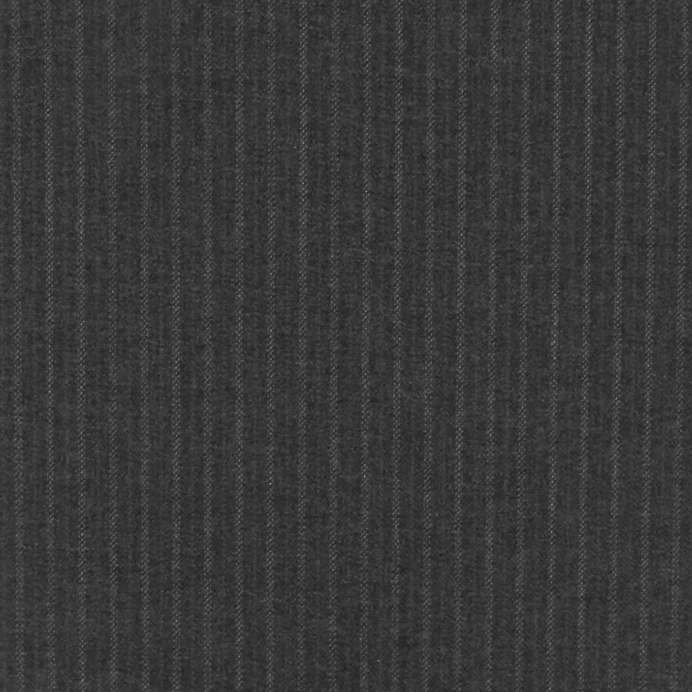 Anchor Gray-Gray Stripe Wool-Poly Twill Woven Suiting Fabric