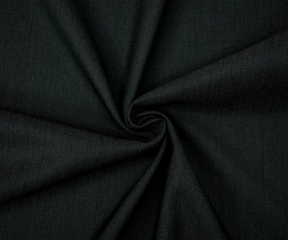 Black-Gray Poly-Wool Dobby Woven Suiting Fabric