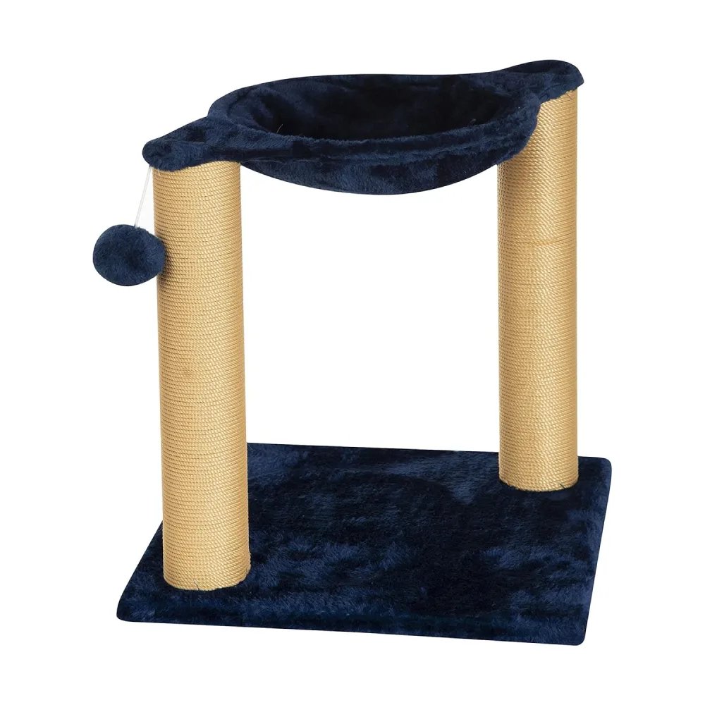 Callas Rio and Me Condo Tree Tower with Hammock Bed and 2 Scratching Post for Kittens & Cats (Blue)