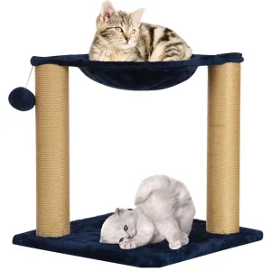 Callas Rio and Me Condo Tree Tower with Hammock Bed and 2 Scratching Post for Kittens & Cats (Blue)