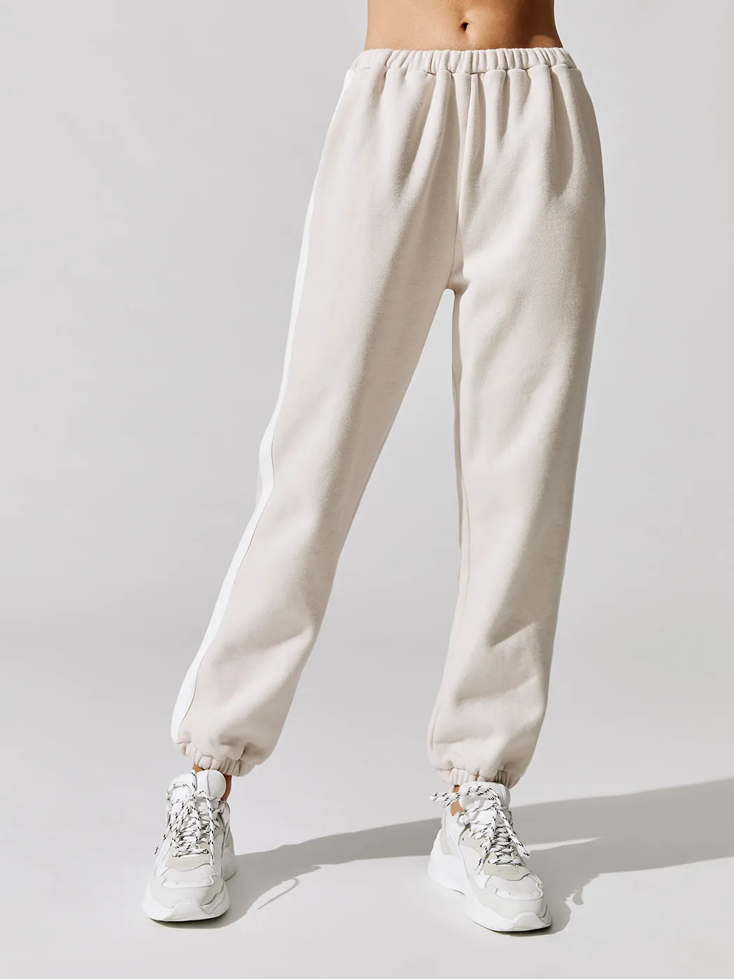 Cambrie Jogger - Crystal Grey-White