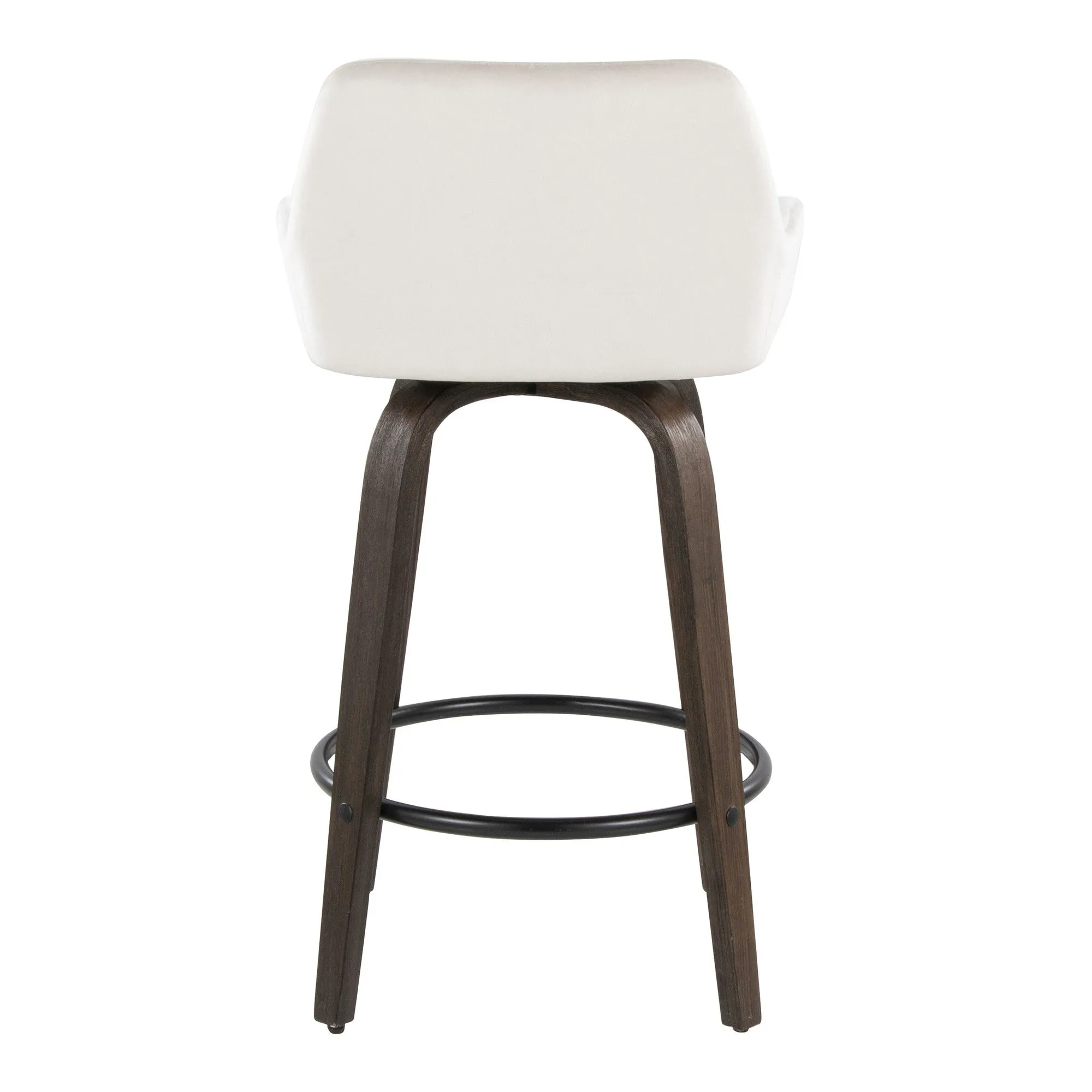 Daniella 26" Fixed-Height Counter Stool - Set of 2 By LumiSource - B26-DNLAV-GRTZQ2 BNBK2