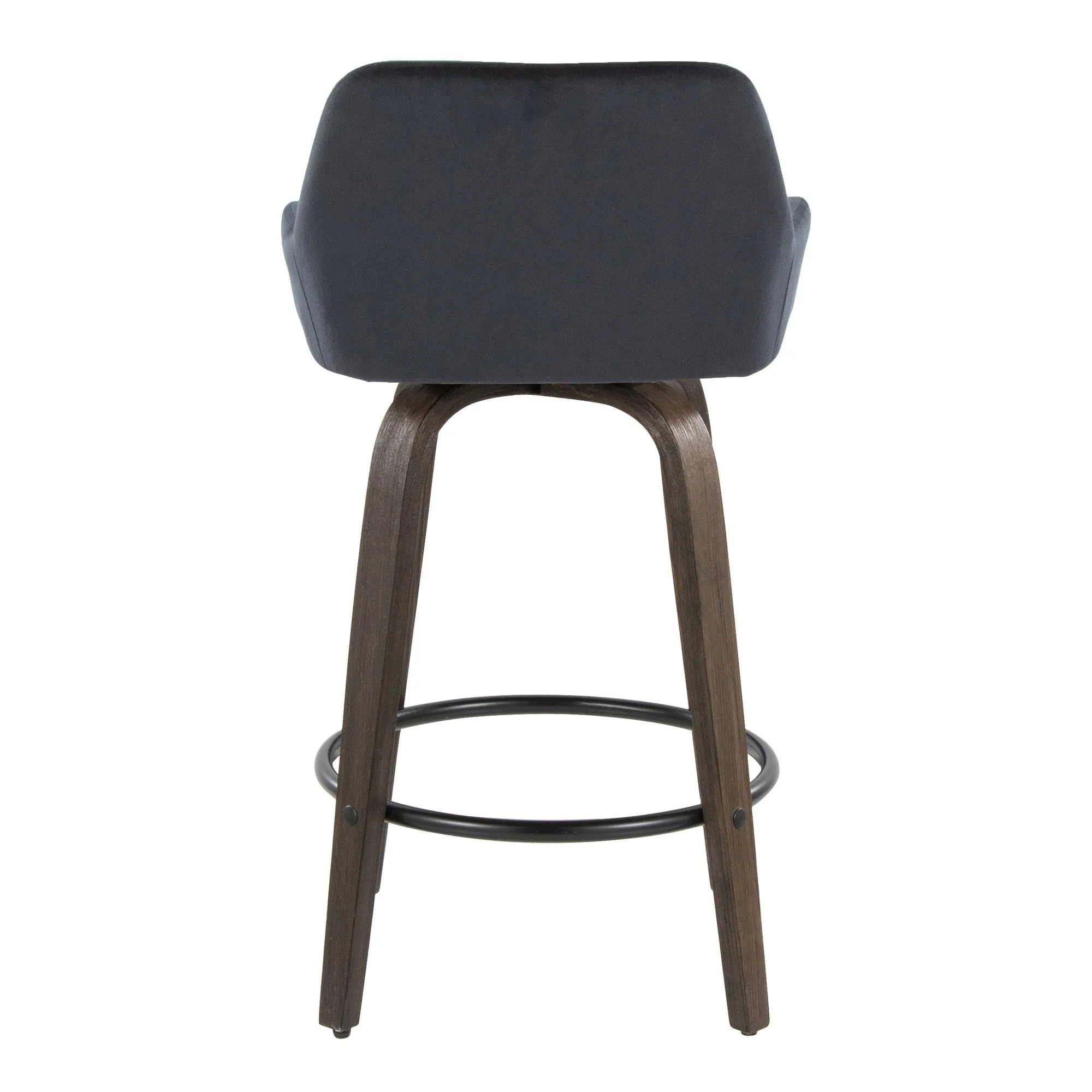 Daniella 26" Fixed-Height Counter Stool - Set of 2 By LumiSource - B26-DNLAV-GRTZQ2 BNBK2