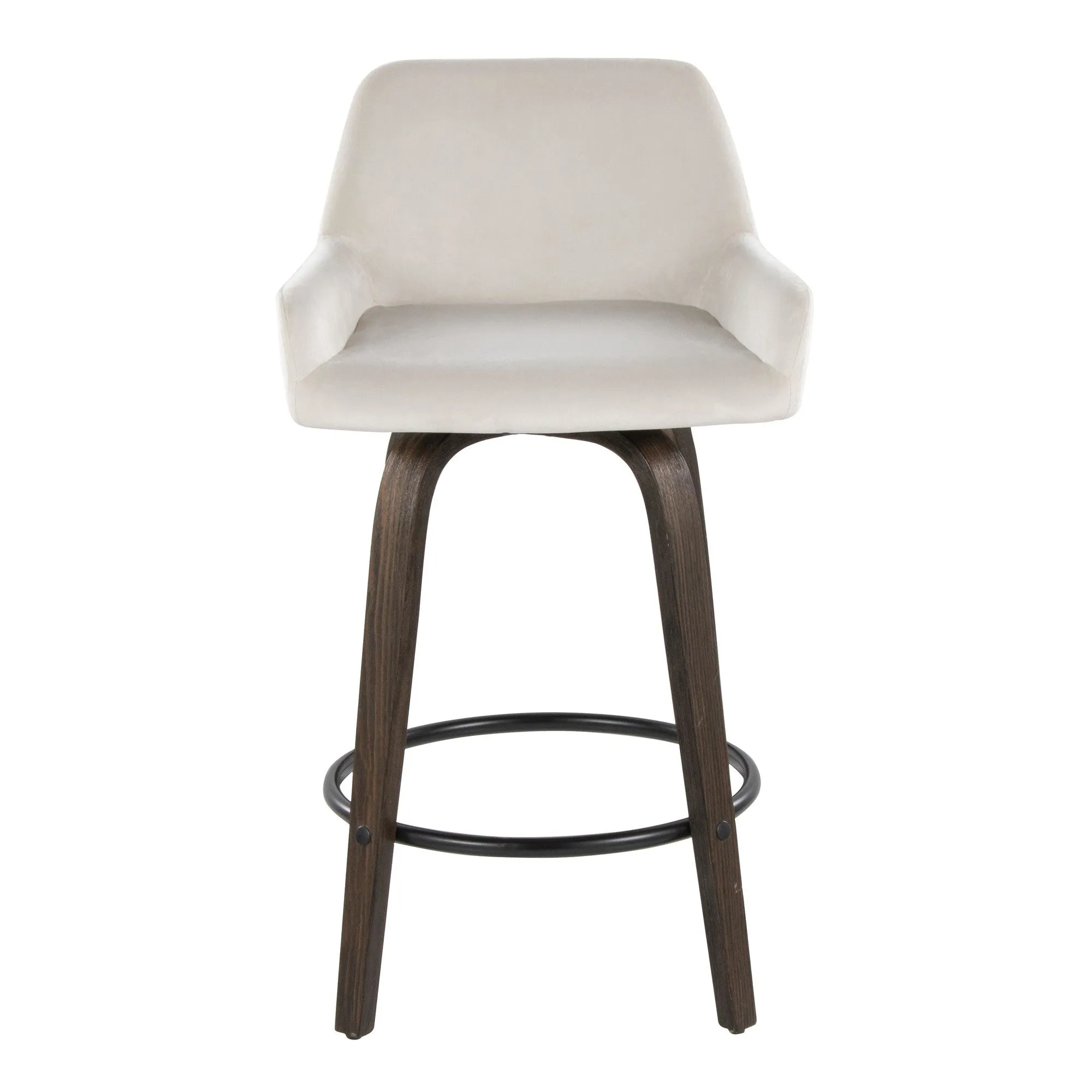 Daniella 26" Fixed-Height Counter Stool - Set of 2 By LumiSource - B26-DNLAV-GRTZQ2 BNBK2