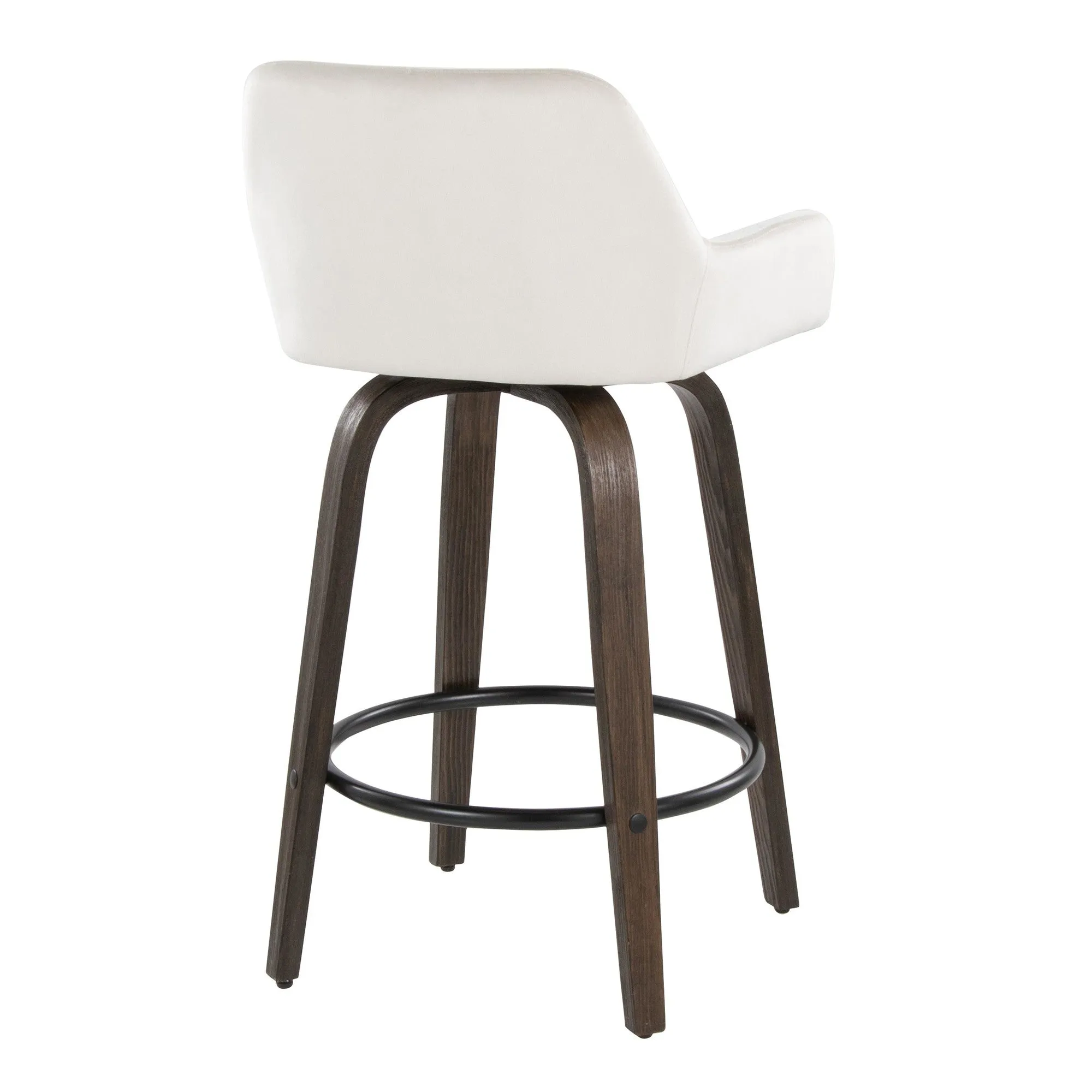 Daniella 26" Fixed-Height Counter Stool - Set of 2 By LumiSource - B26-DNLAV-GRTZQ2 BNBK2