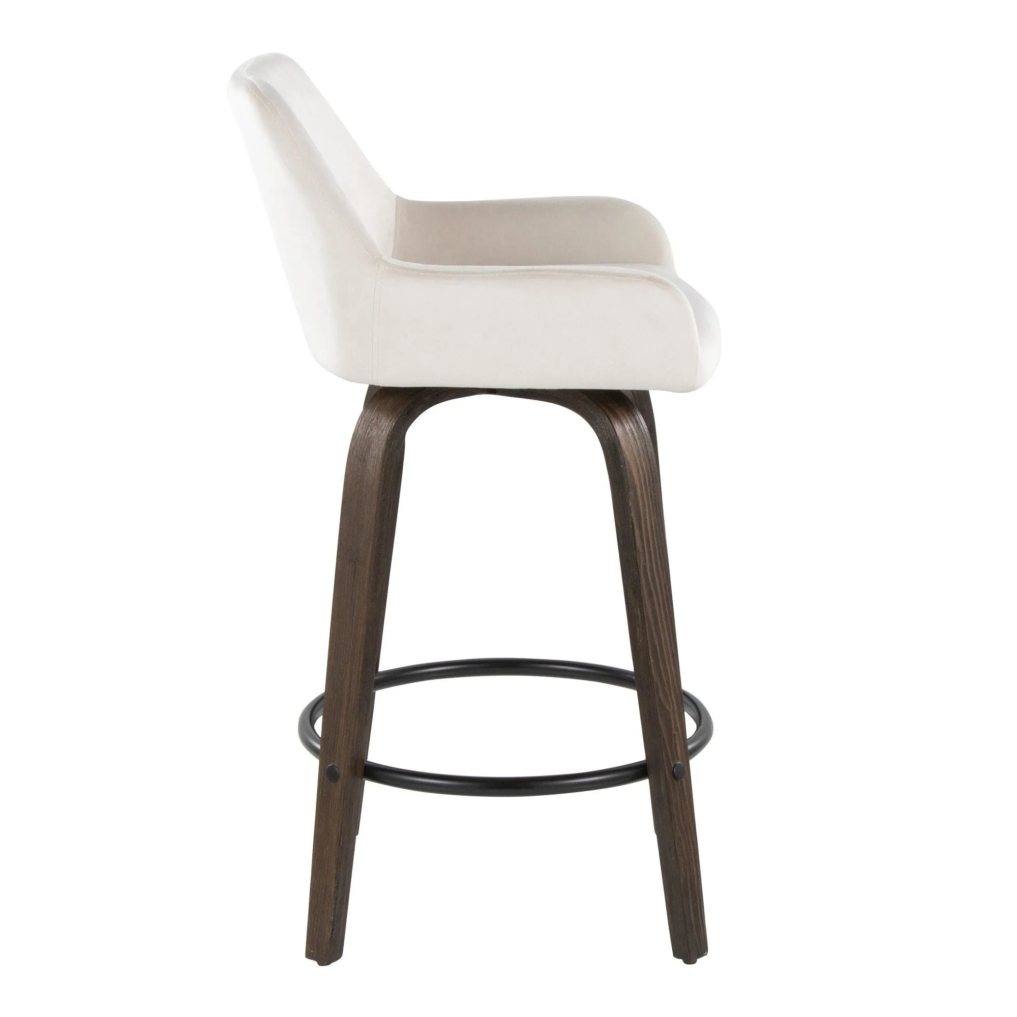 Daniella 26" Fixed-Height Counter Stool - Set of 2 By LumiSource - B26-DNLAV-GRTZQ2 BNBK2