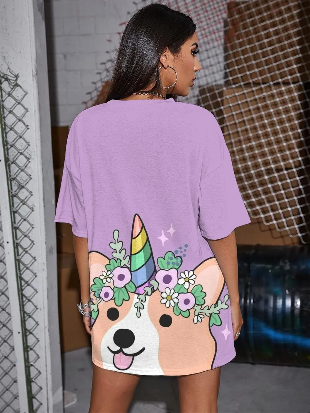 Dog T Shirt Women Flower Funny T shirts Rainbow T-shirts 3d Animal Tshirt Printed