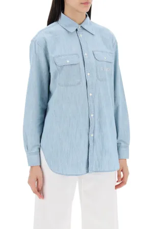 embroidered chambray