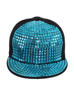 FabSeasons Studs Bling Flat Hip Hop Cap Unisex