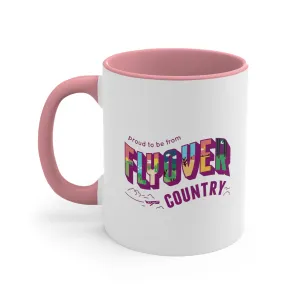 Flyover Country Blush/White Coffee Mug, 11oz