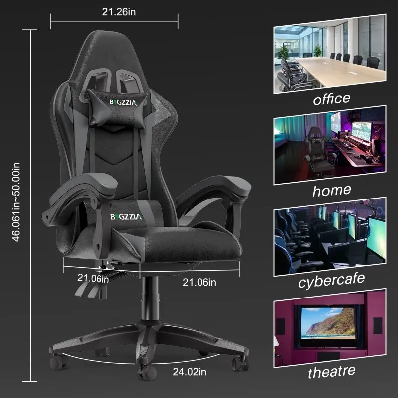 Gaming&Office Chair Ergonomic Computer Desk Chair with Headrest and Lumbar Support-New Color！