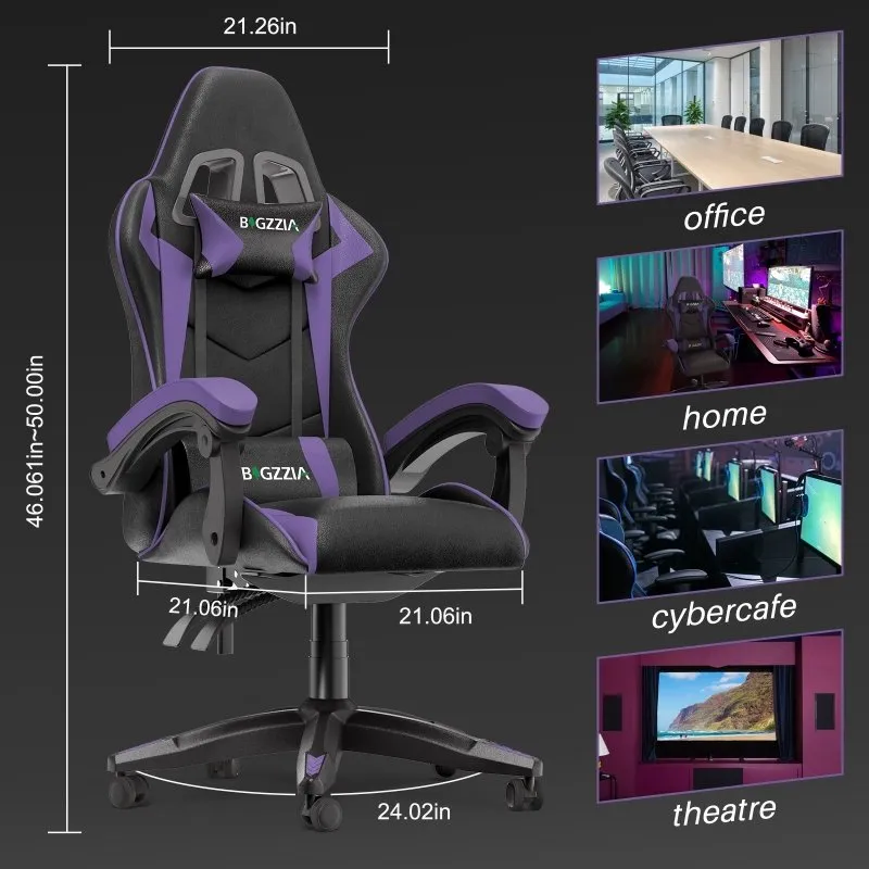 Gaming&Office Chair Ergonomic Computer Desk Chair with Headrest and Lumbar Support-New Color！