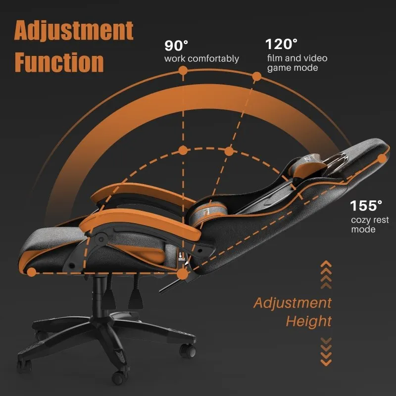 Gaming&Office Chair Ergonomic Computer Desk Chair with Headrest and Lumbar Support-New Color！