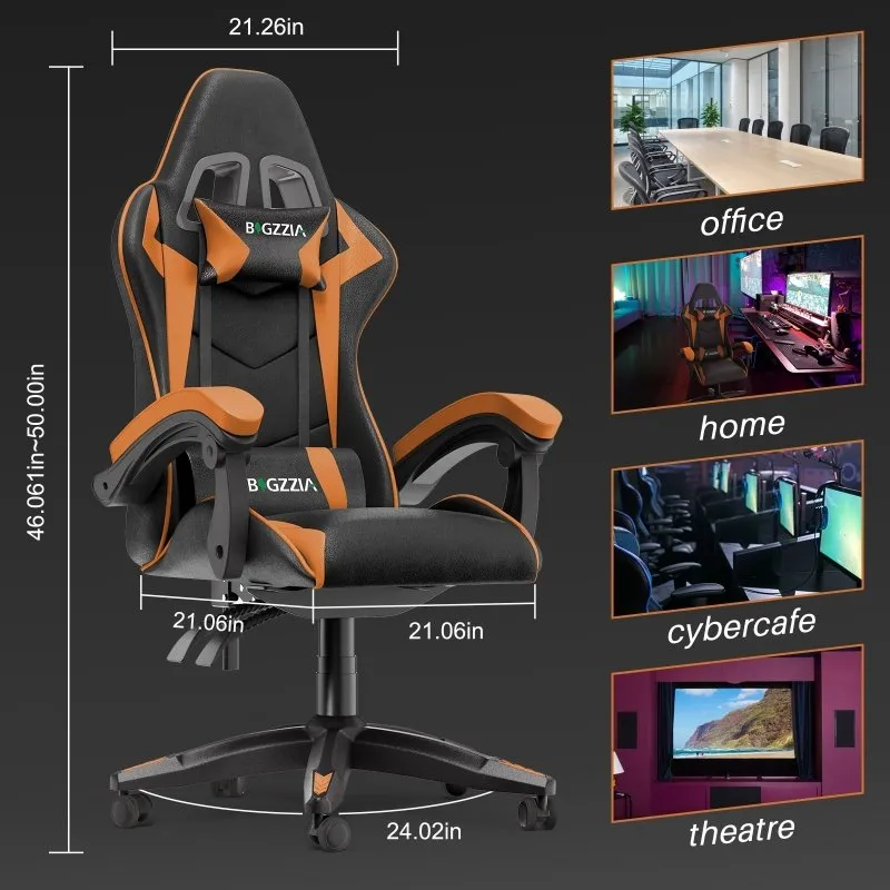 Gaming&Office Chair Ergonomic Computer Desk Chair with Headrest and Lumbar Support-New Color！