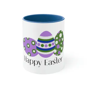 Genderqueer Flag Accent Coffee Mug Easter Festival - Happy Easter