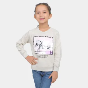 Girls Sweatshirt Character - W-White