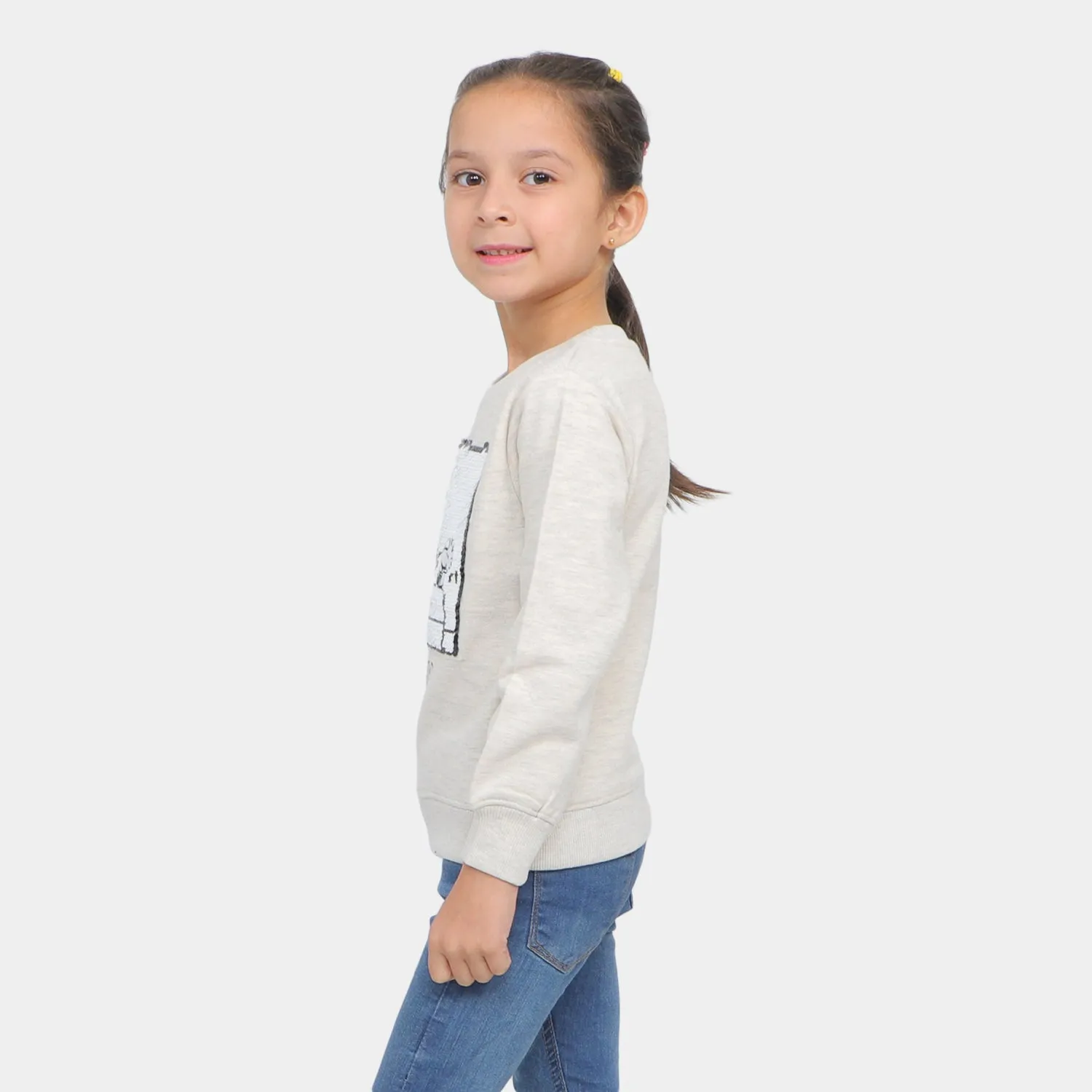 Girls Sweatshirt Character - W-White