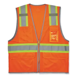 Glowear 8246z-s Single Size Class 2 Two-tone Mesh Vest, Polyester, 5x-large, Orange, Ships In 1-3 Business Days