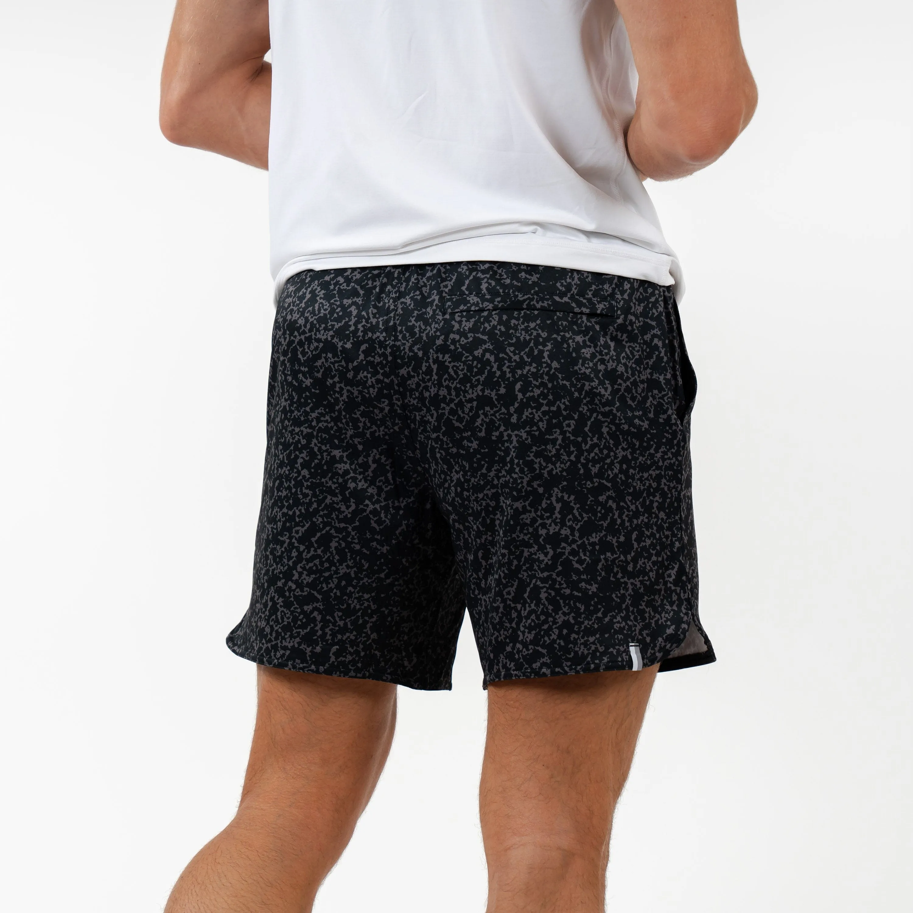 Grit Gym Short | The Granite Camo - Midnight Black/Charcoal Grey