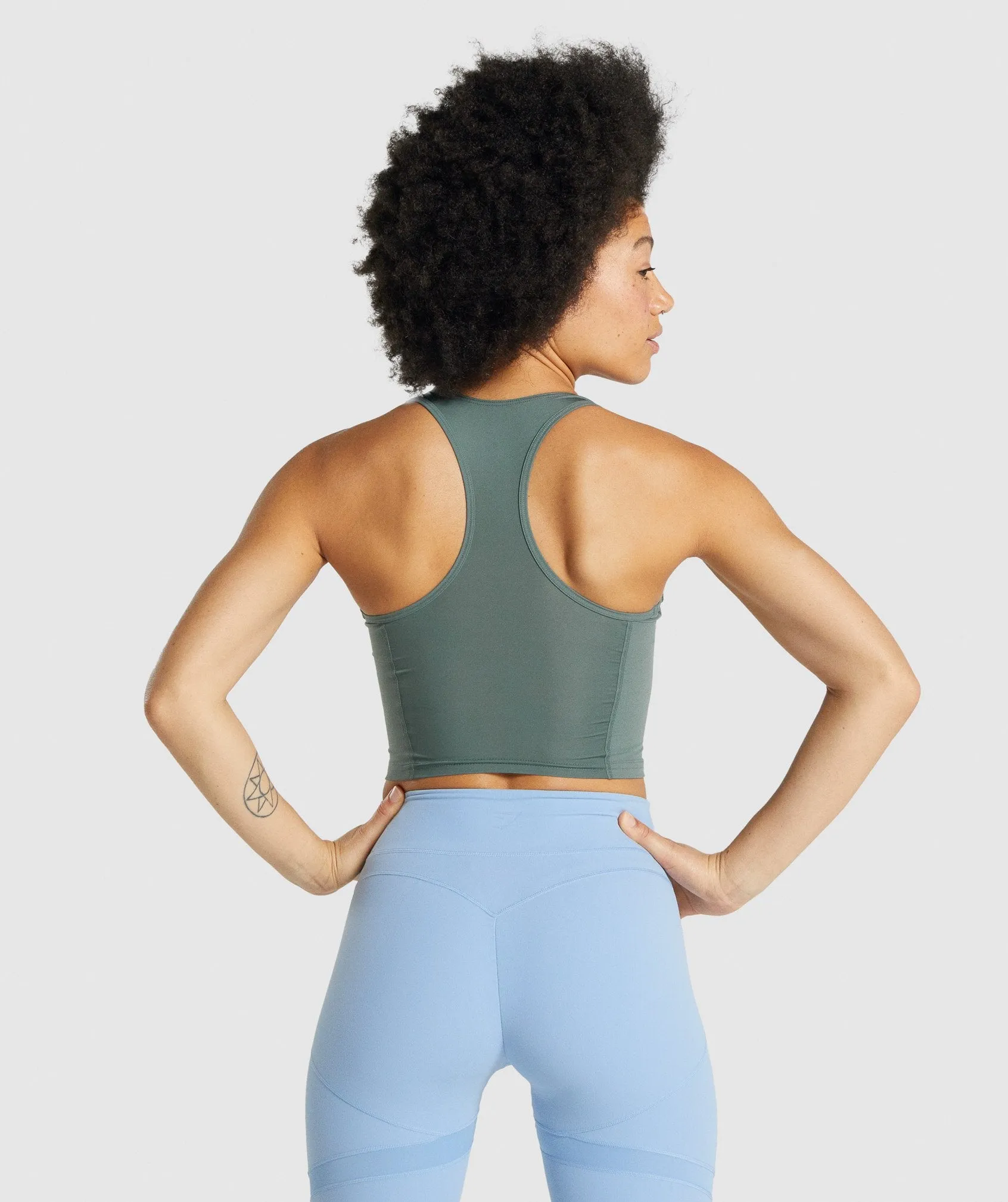 Gymshark Whitney Crop Tank - Eucalyptus