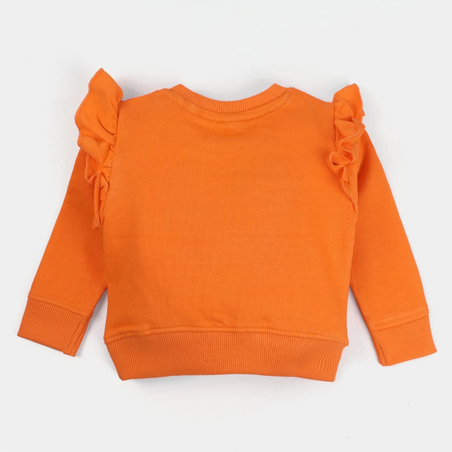 INFANT GIRLS FLEECE KNITTED 2PC SUIT Butterfly - Orange