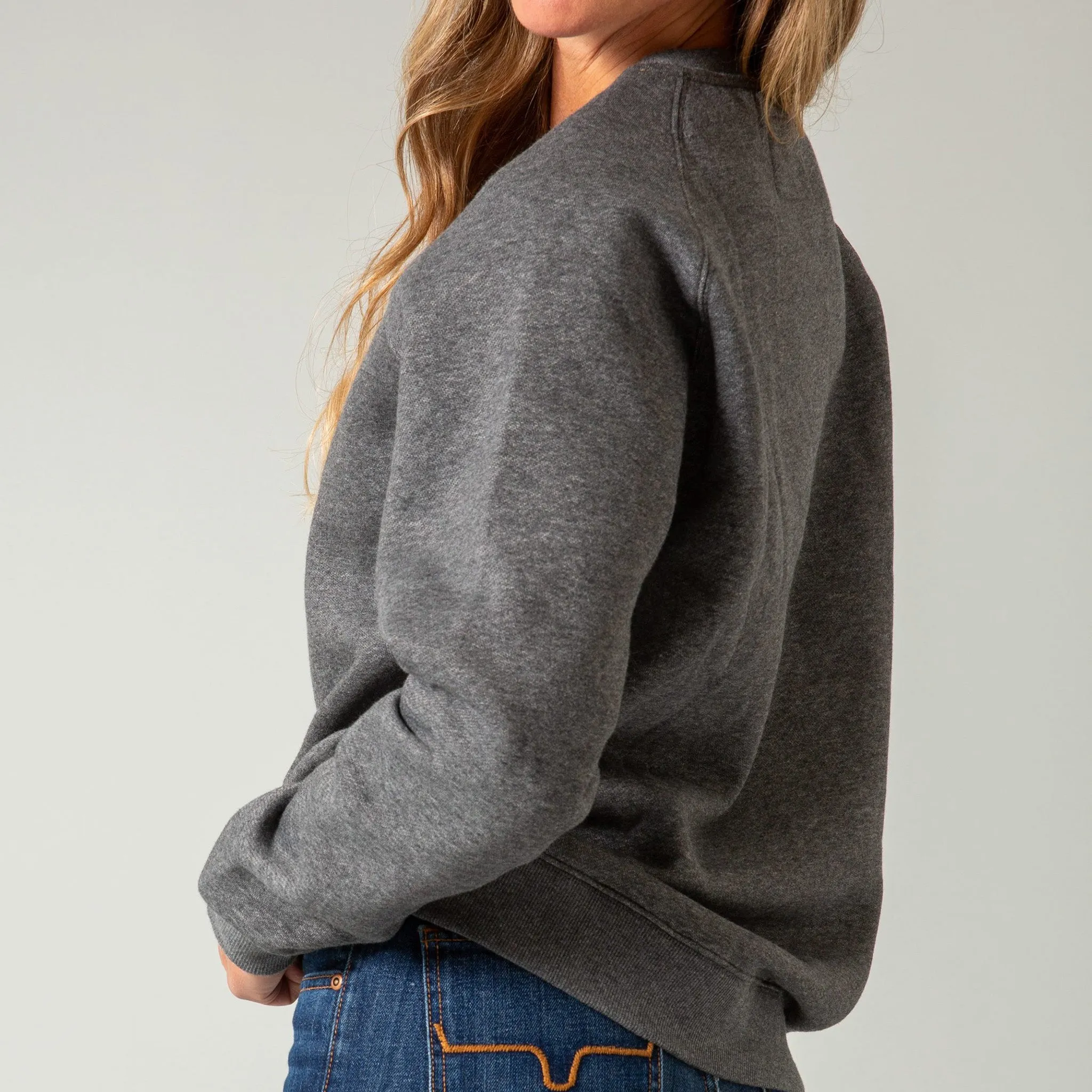 Kimes Ranch Women's Vintage Crew Grey Sweatshirt