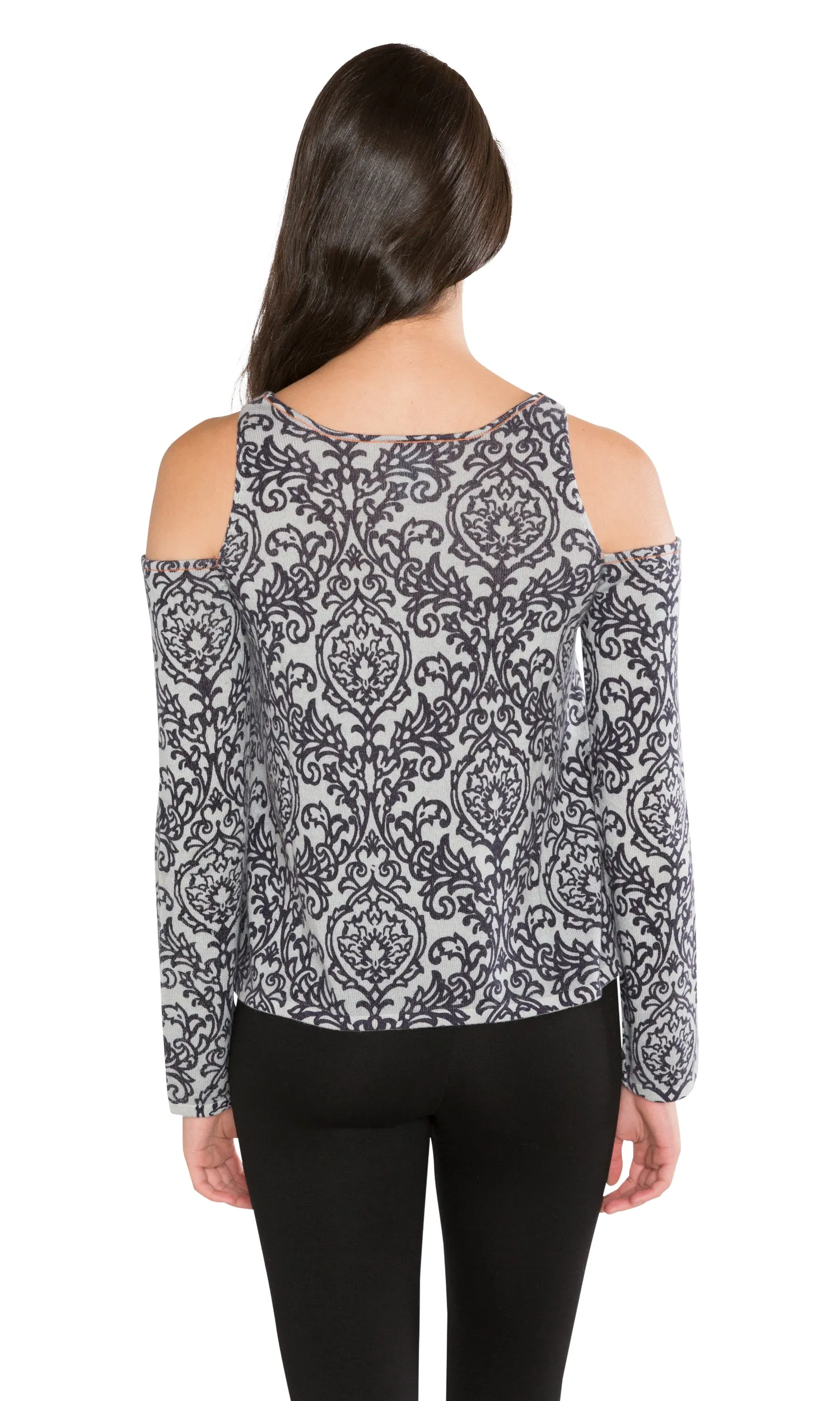 Knitwit Damask Cold Shoulder Light Cashmere