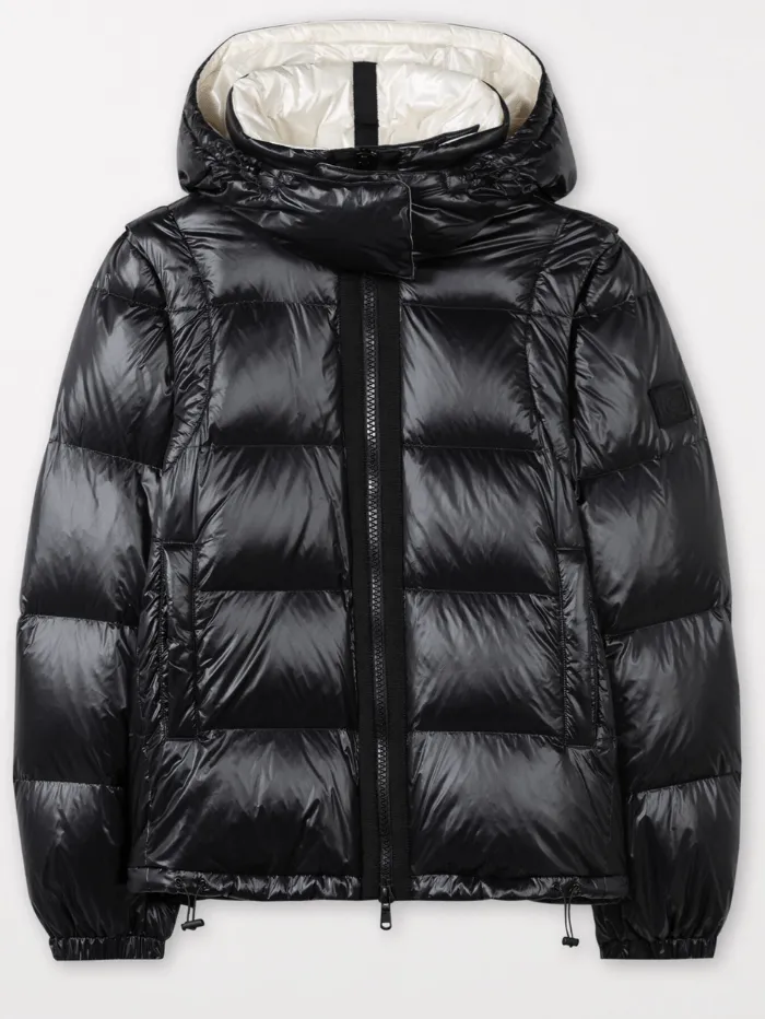 Luisa Cerano Black Quilted Jacket With Detachable Hood 488570 4086 Col 0011