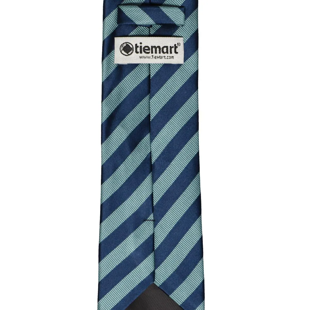 Marine Blue Formal Striped Tie