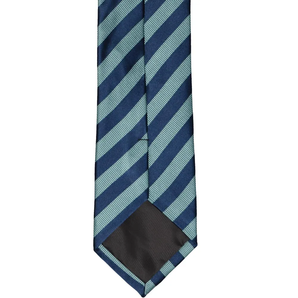 Marine Blue Formal Striped Tie