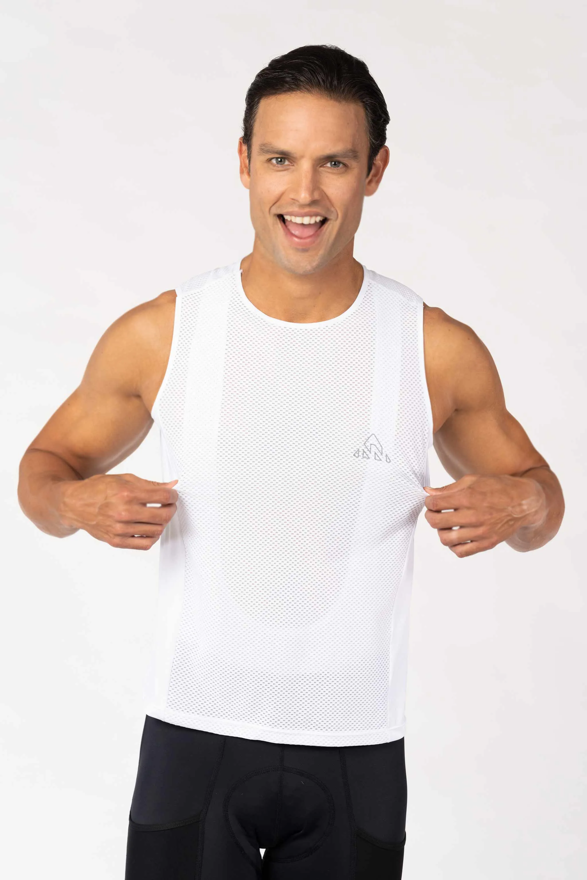 Men's White Pro Running Base Layer