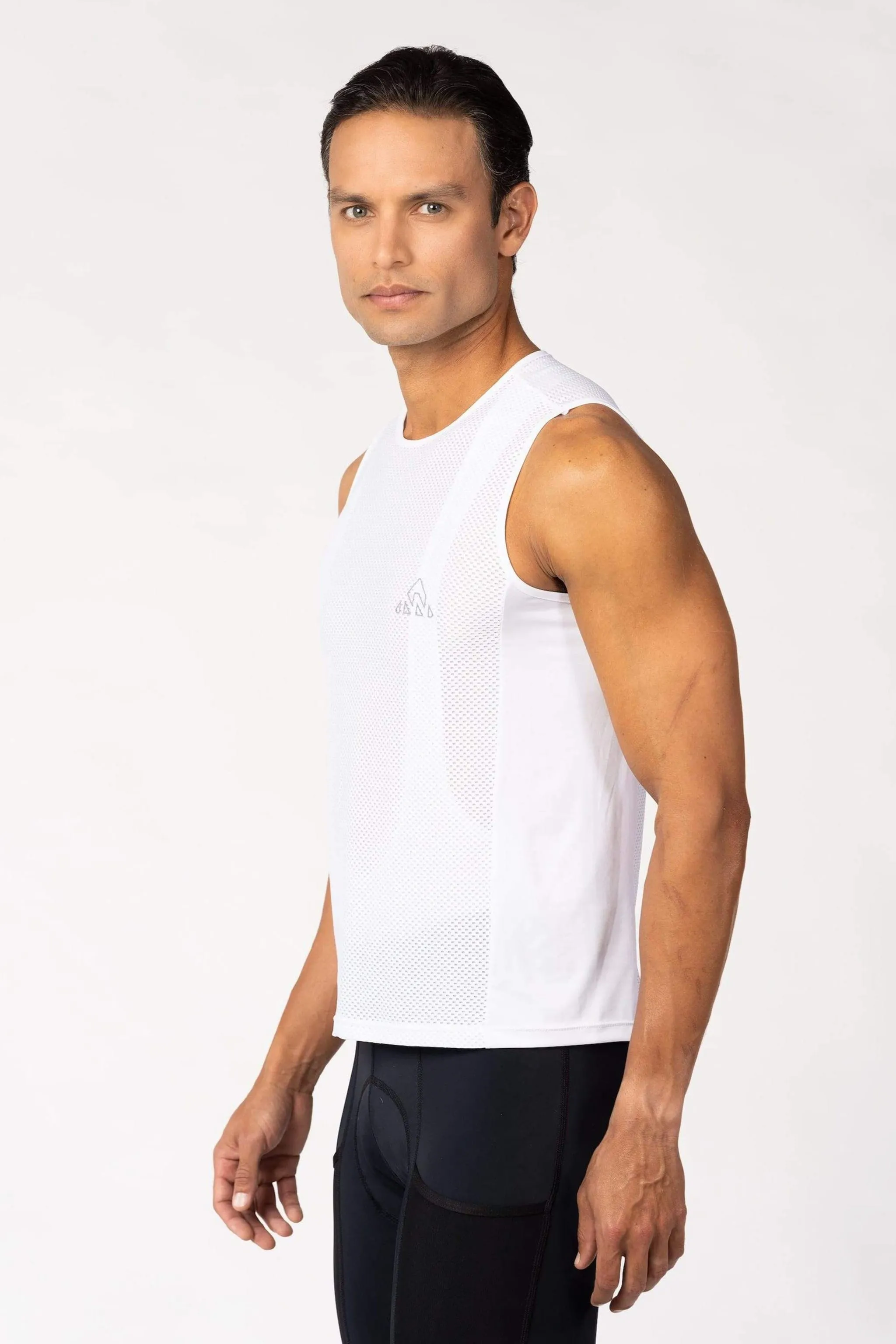 Men's White Pro Running Base Layer