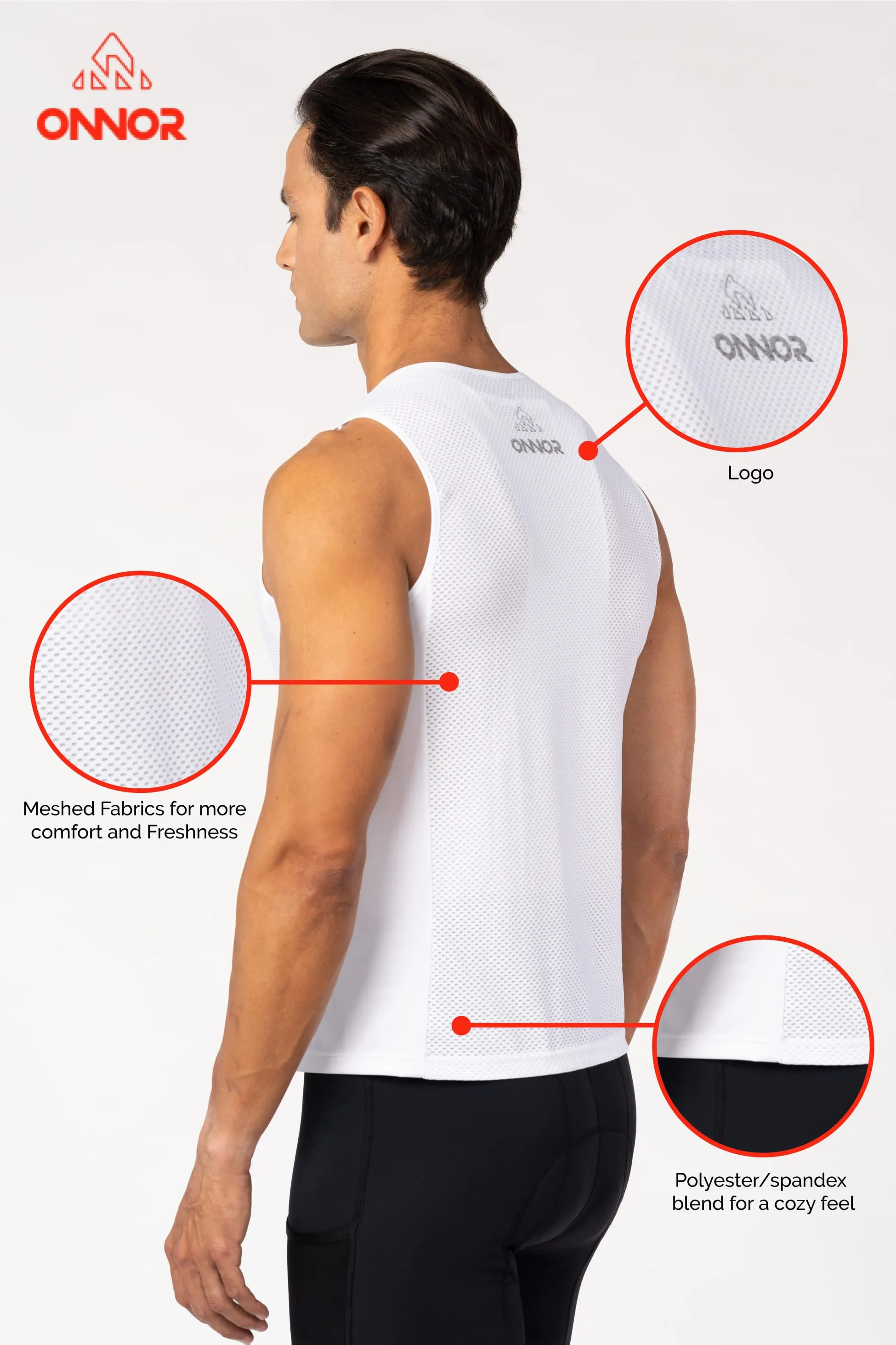 Men's White Pro Running Base Layer