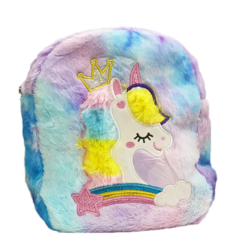 (NET) Plush Unicorn Backpack