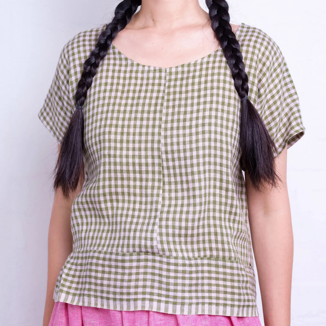 Pieces Top - 100% European Linen - Garden Gingham (Women S-L)