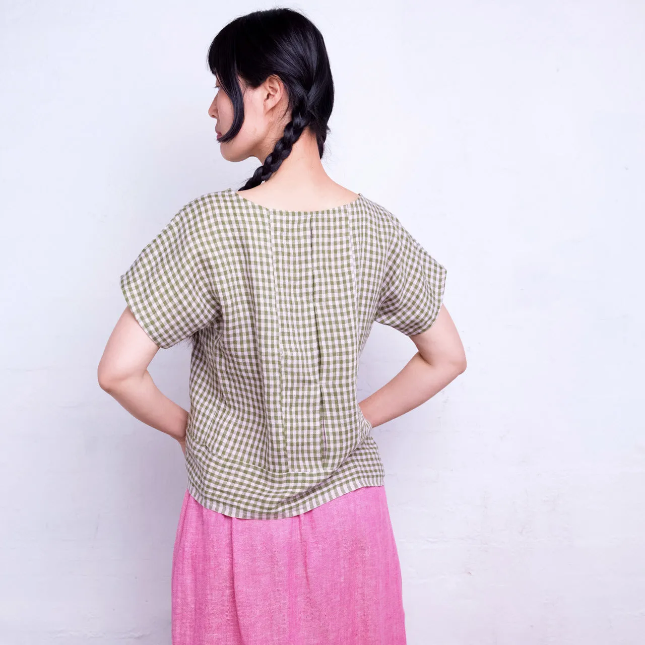 Pieces Top - 100% European Linen - Garden Gingham (Women S-L)