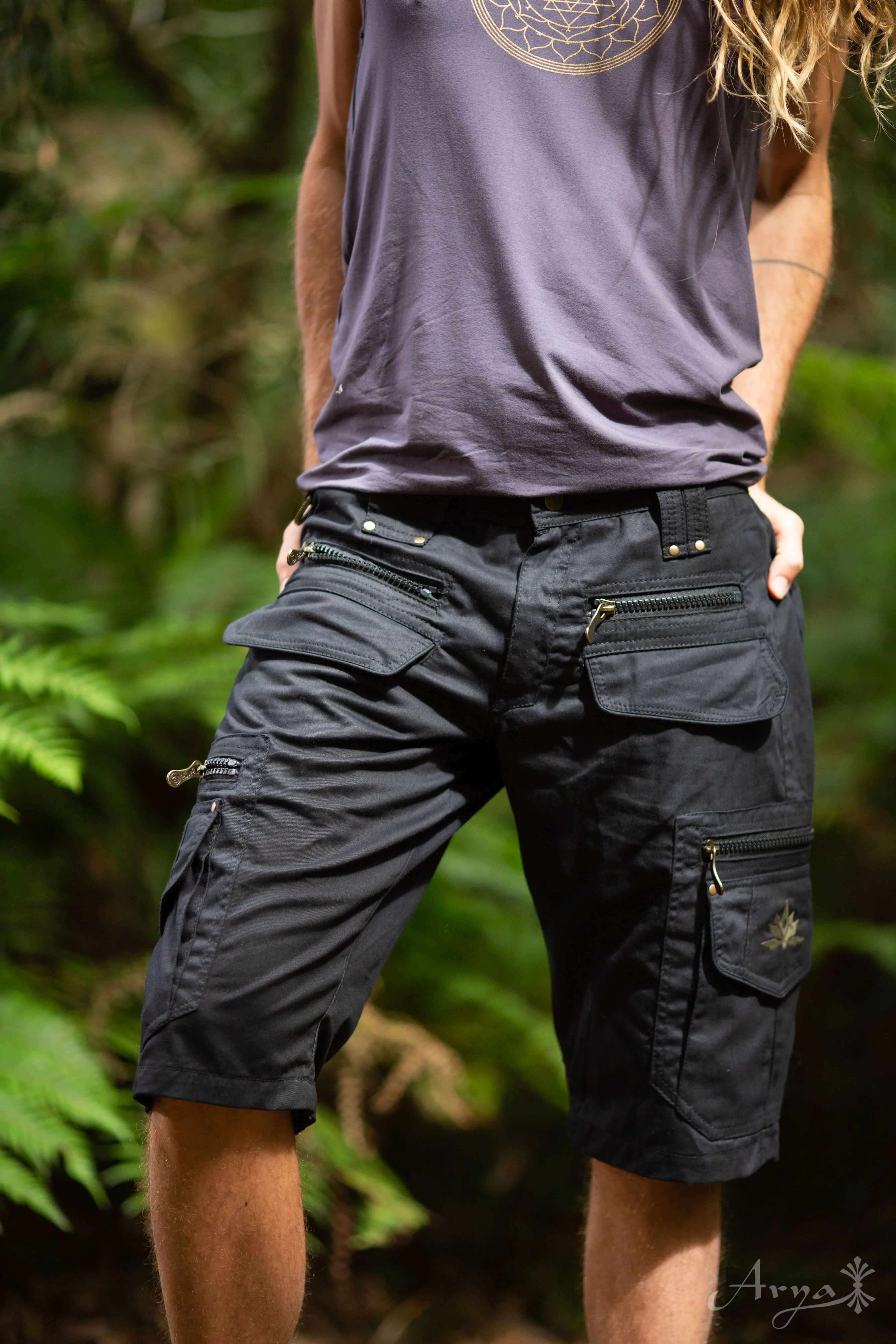 Psy Cargo Shorts  - Black