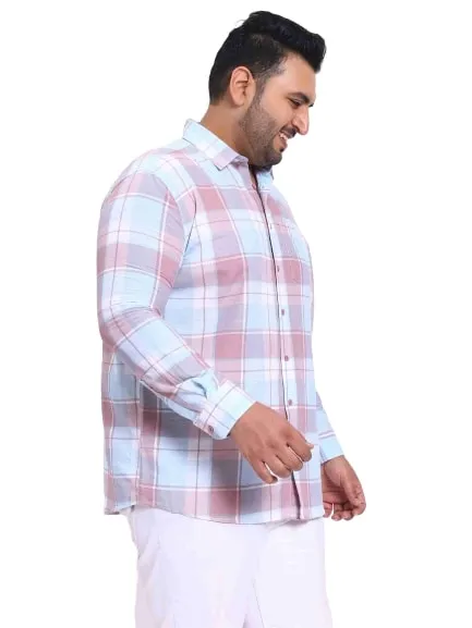 Sky Blue Checkered Soft Cotton Lee Shirt