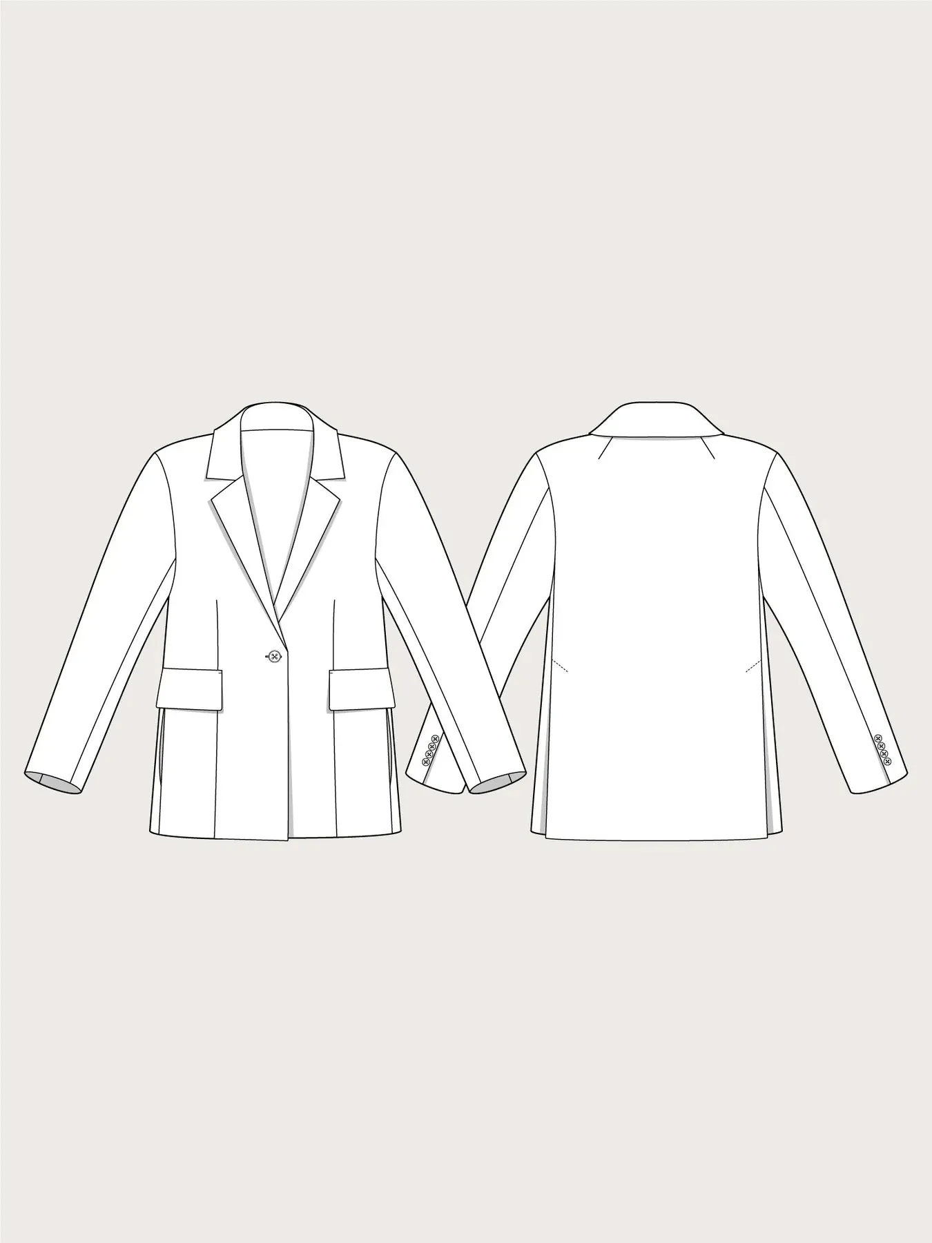 THE ASSEMBLY LINE • Blazer Sewing Pattern (XS - L)