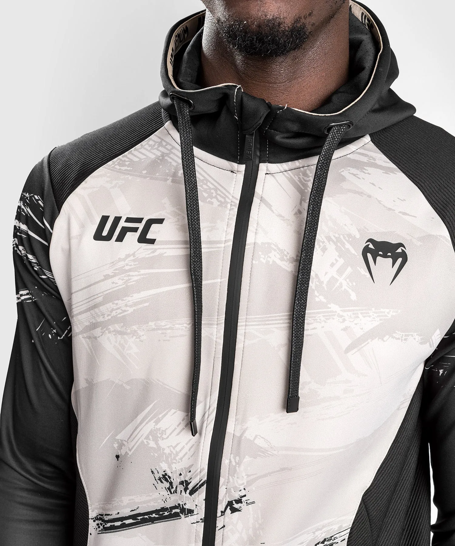 UFC Venum Authentic Fight Week 2.0 Men’s Zipped Hoodie - Sand