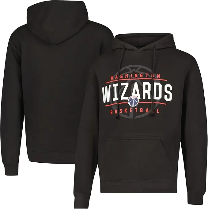 Ultra Game NBA Official Men's Super Soft Get Right Hoodie Sweatshirt, Washington Wizards, Black|Washington Wizards