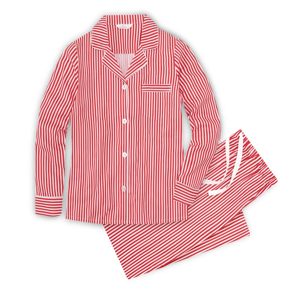 Womens 100% Cotton Pajama Set with Pockets