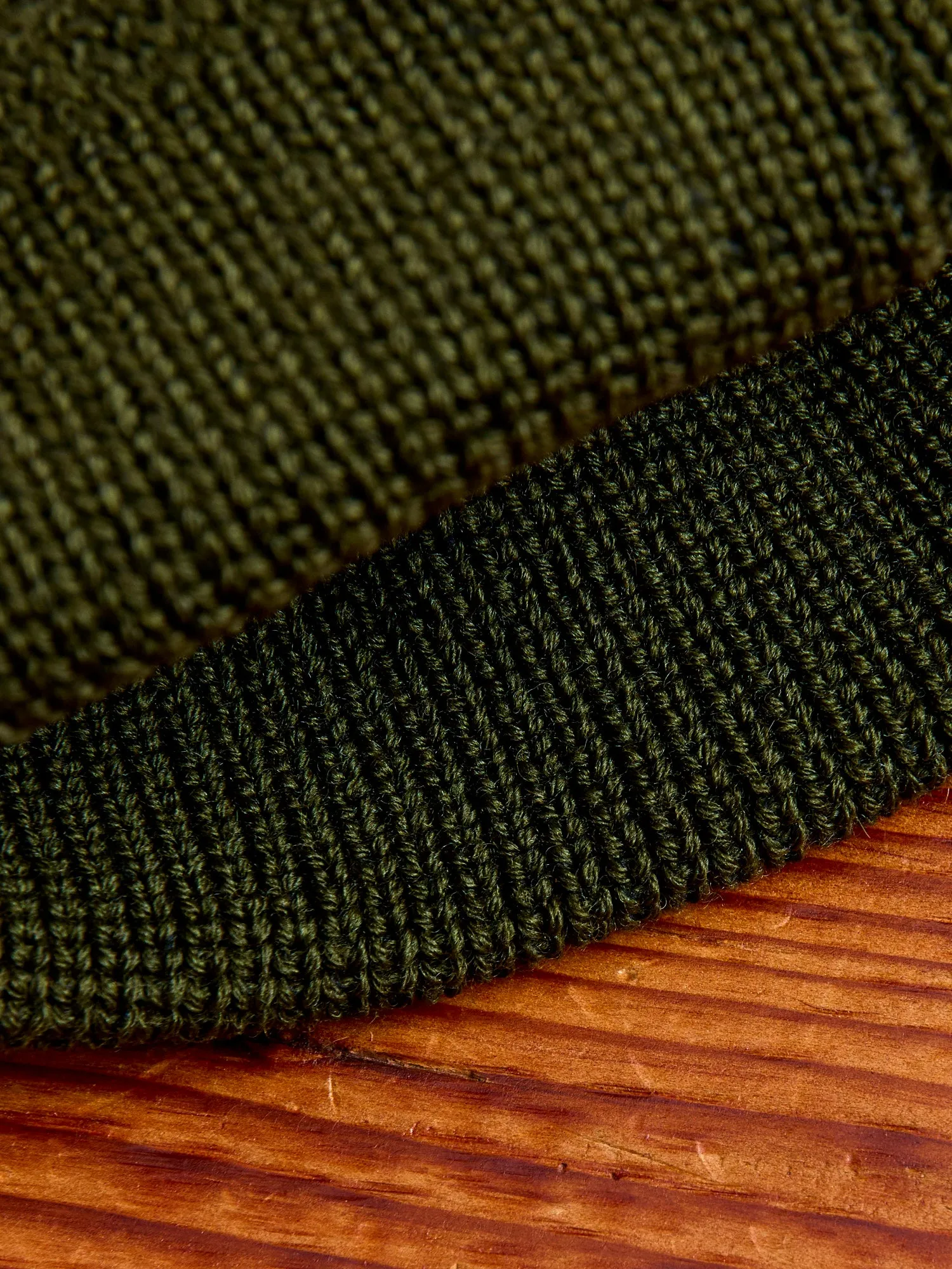 Wool Knit Watch Cap in Loden