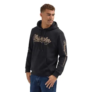 Wrangler Men's Logo Arm Hit Pullover Hoodie - Jet Black