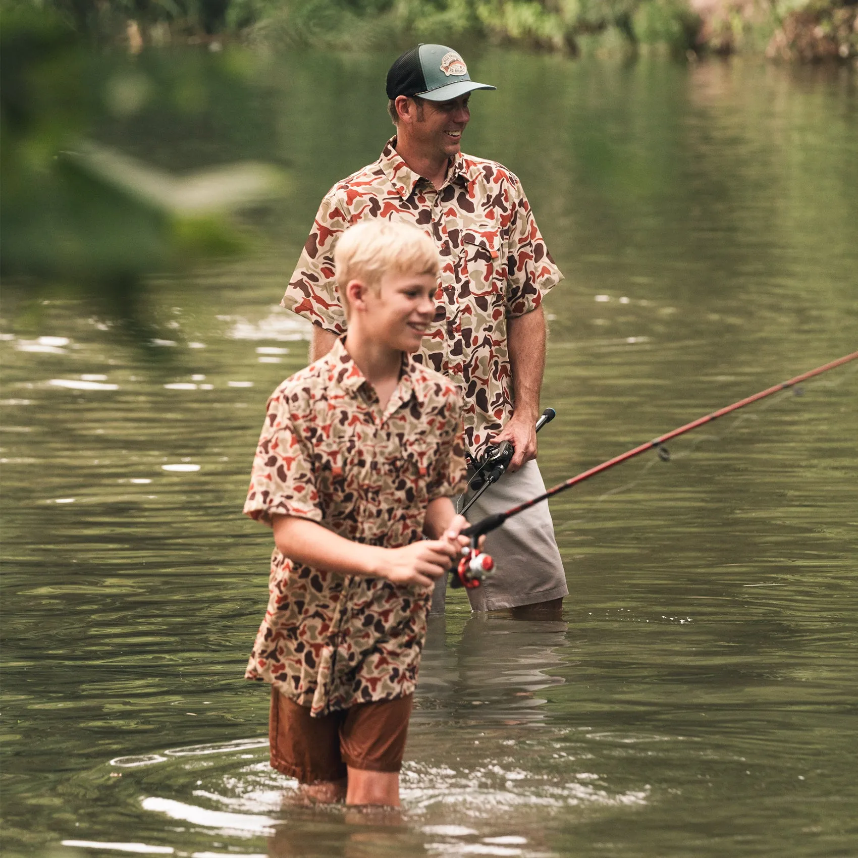 YOUTH - Longhorn Camo - Frio Tech Long Sleeve