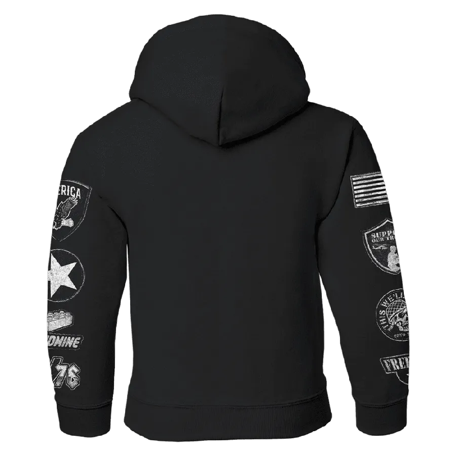 Youth Patch Hoodie - Black