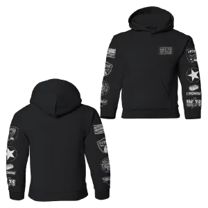 Youth Patch Hoodie - Black