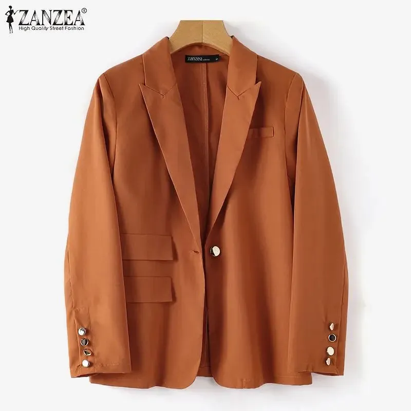 ZANZEA Long Sleeve Casual Office Blazers