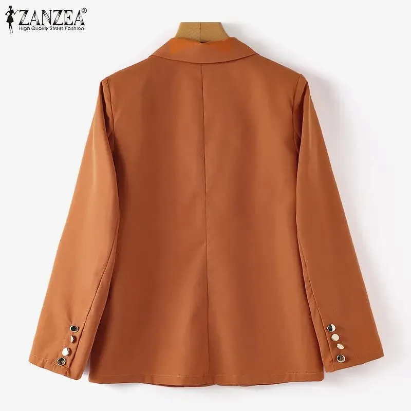 ZANZEA Long Sleeve Casual Office Blazers